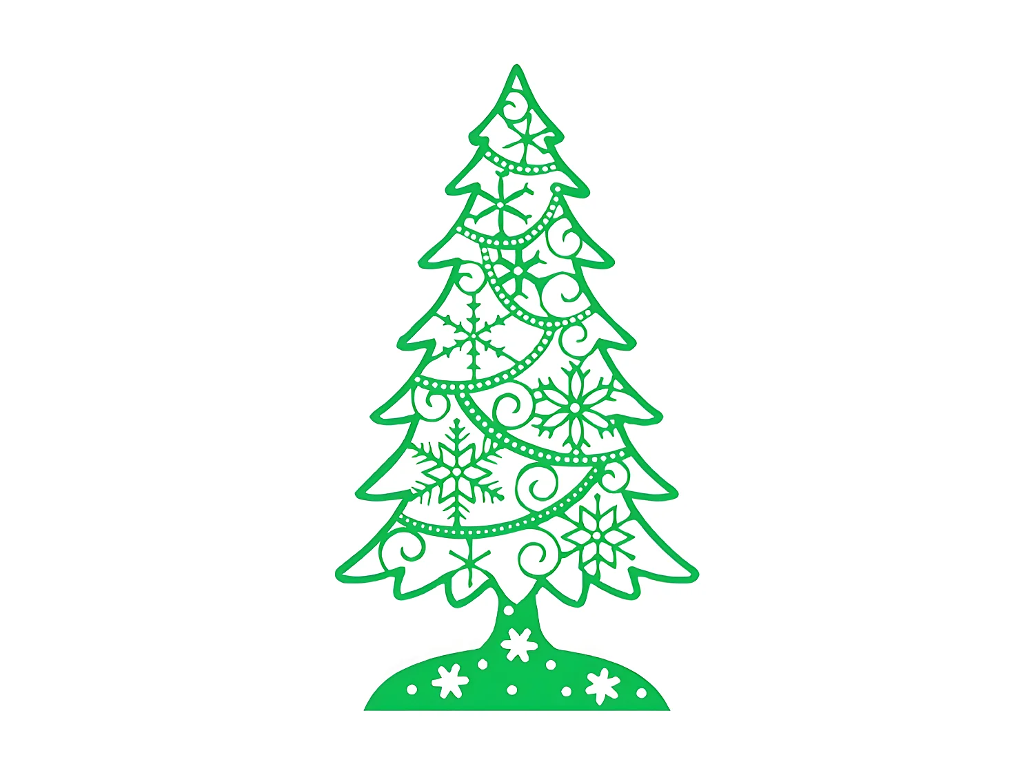 Decorazione in Metallo Albero di Natale 1, Verde, 56x1,5x100 cm, EPIKASA