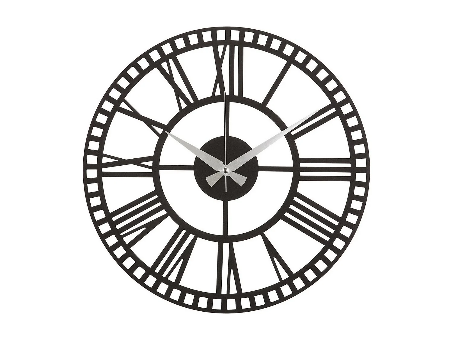 Horloge Murale Vintage 11, Noir, 50x1,5x50 cm, EPIKASA