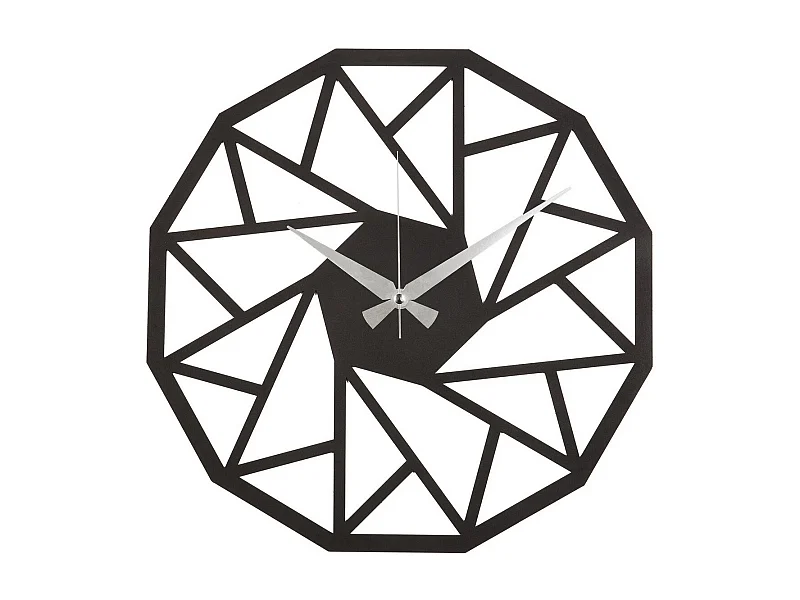 Relógio de Parede Geométrico 7, Preto, 50x1,5x50 cm, EPIKASA