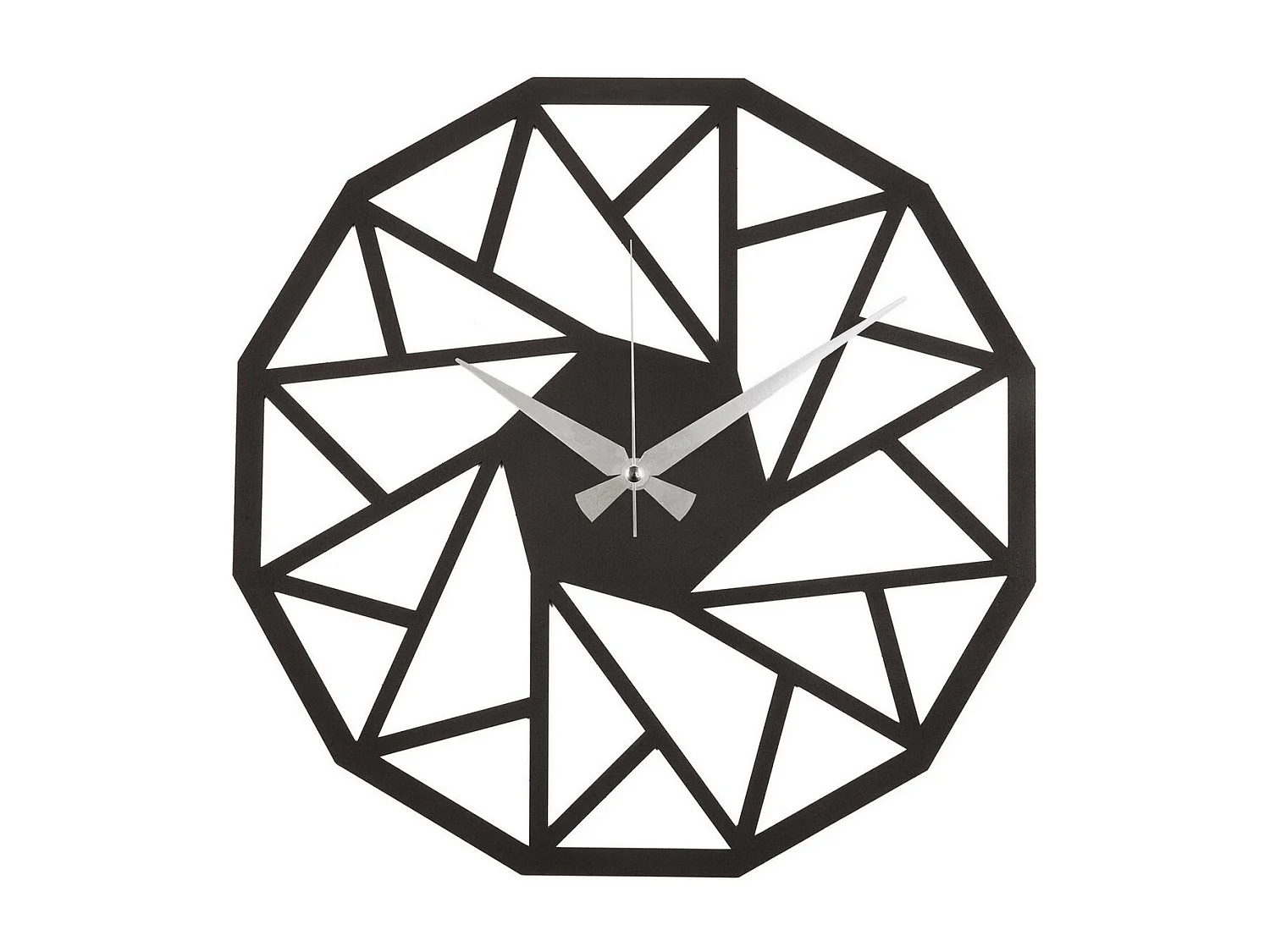 Relógio de Parede Geométrico 7, Preto, 50x1,5x50 cm, EPIKASA