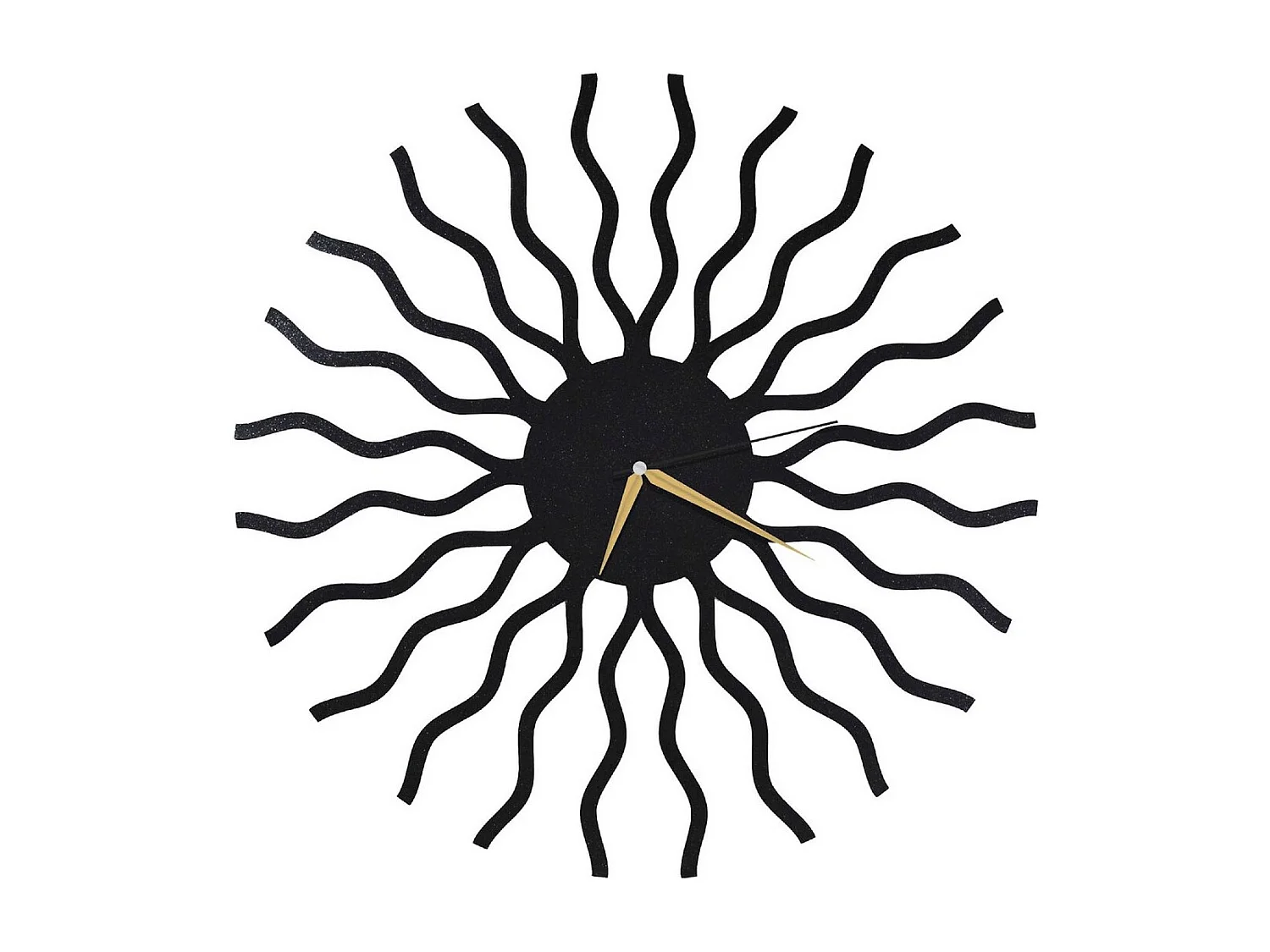 Horloge Murale Géométrique 5, Noir, 50x1,5x50 cm, EPIKASA