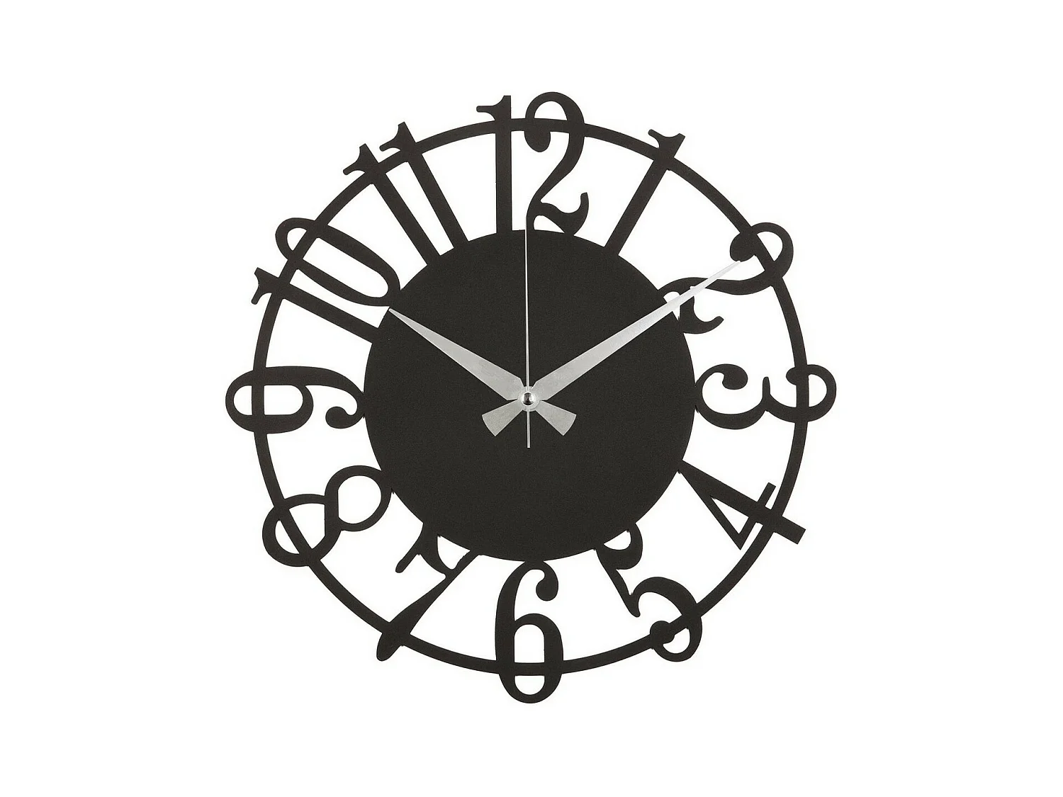 Relógio de Parede Números 5, Preto, 50x1,5x50 cm, EPIKASA