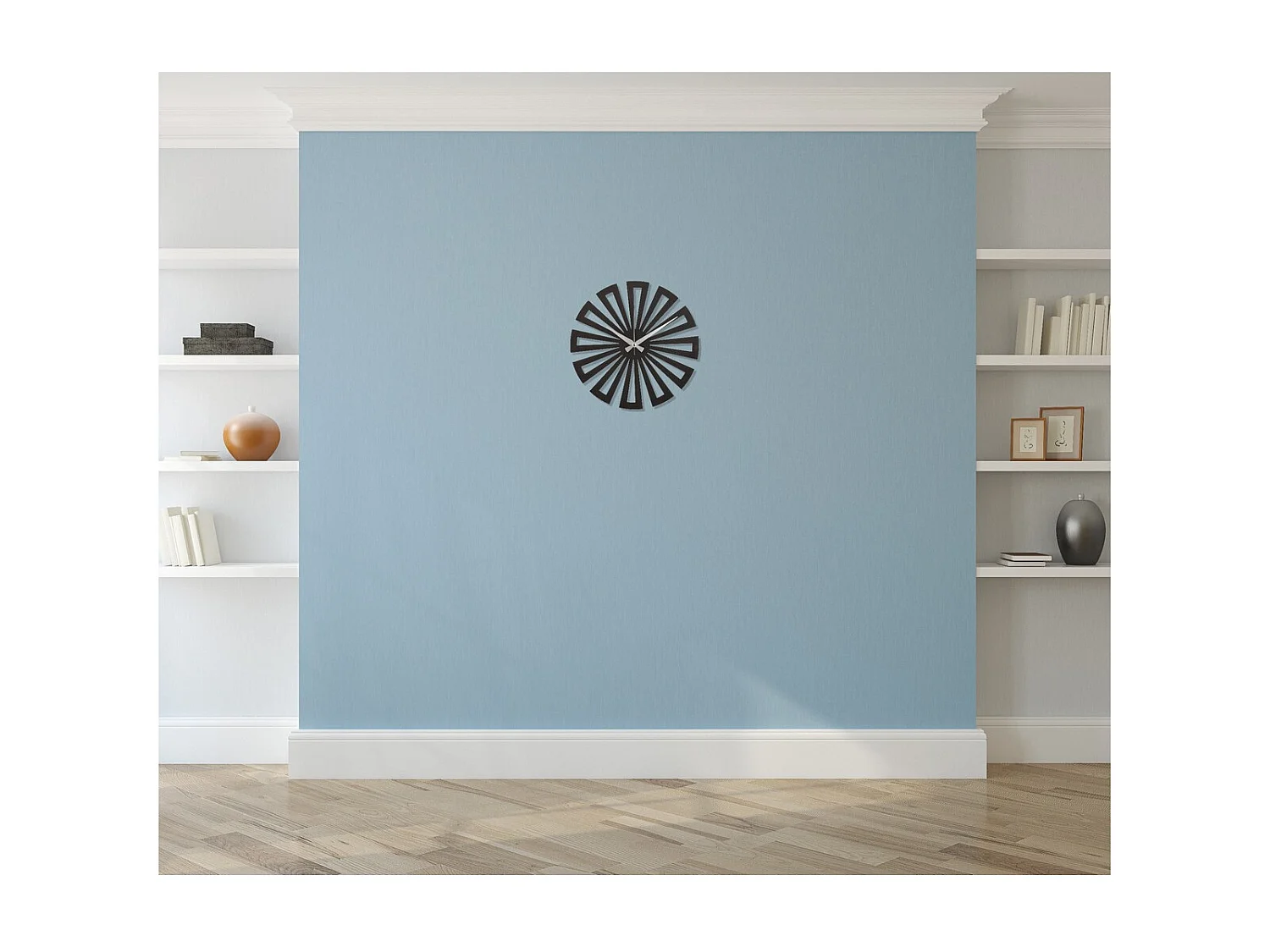 Wandklok Geometrisch 6 - Zwart - 50x1,5x50 cm - EPIKASA