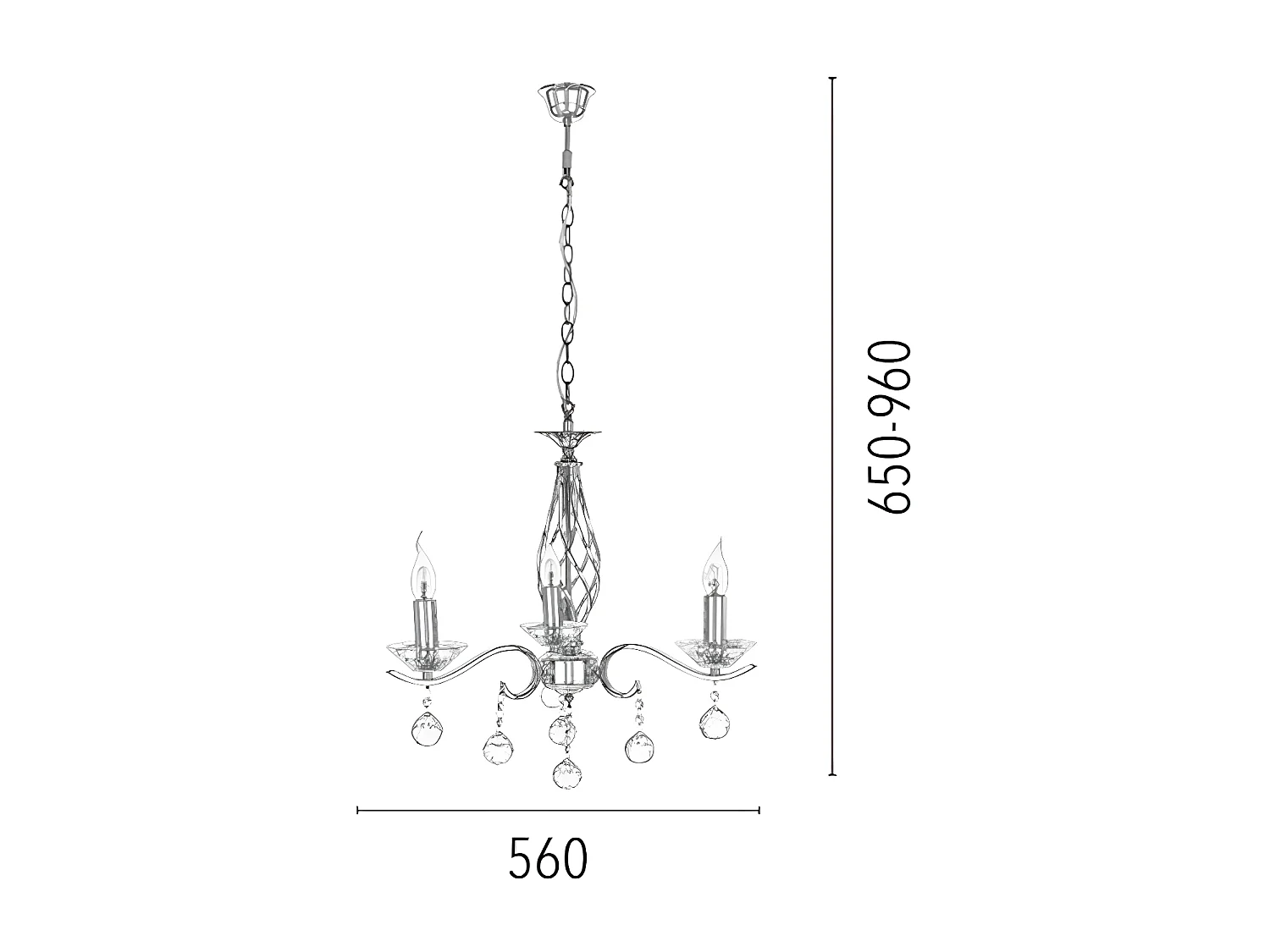 Suspension Nostra, Argent, 23x29x16 cm, EPIKASA