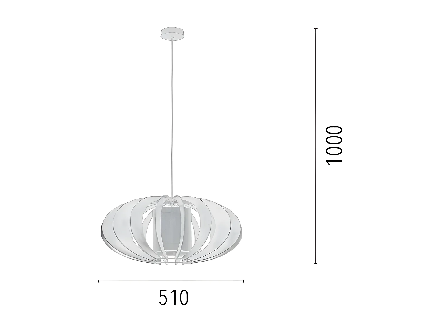 Hanglamp Keiko - Bruin - 51x51x100 cm - EPIKASA