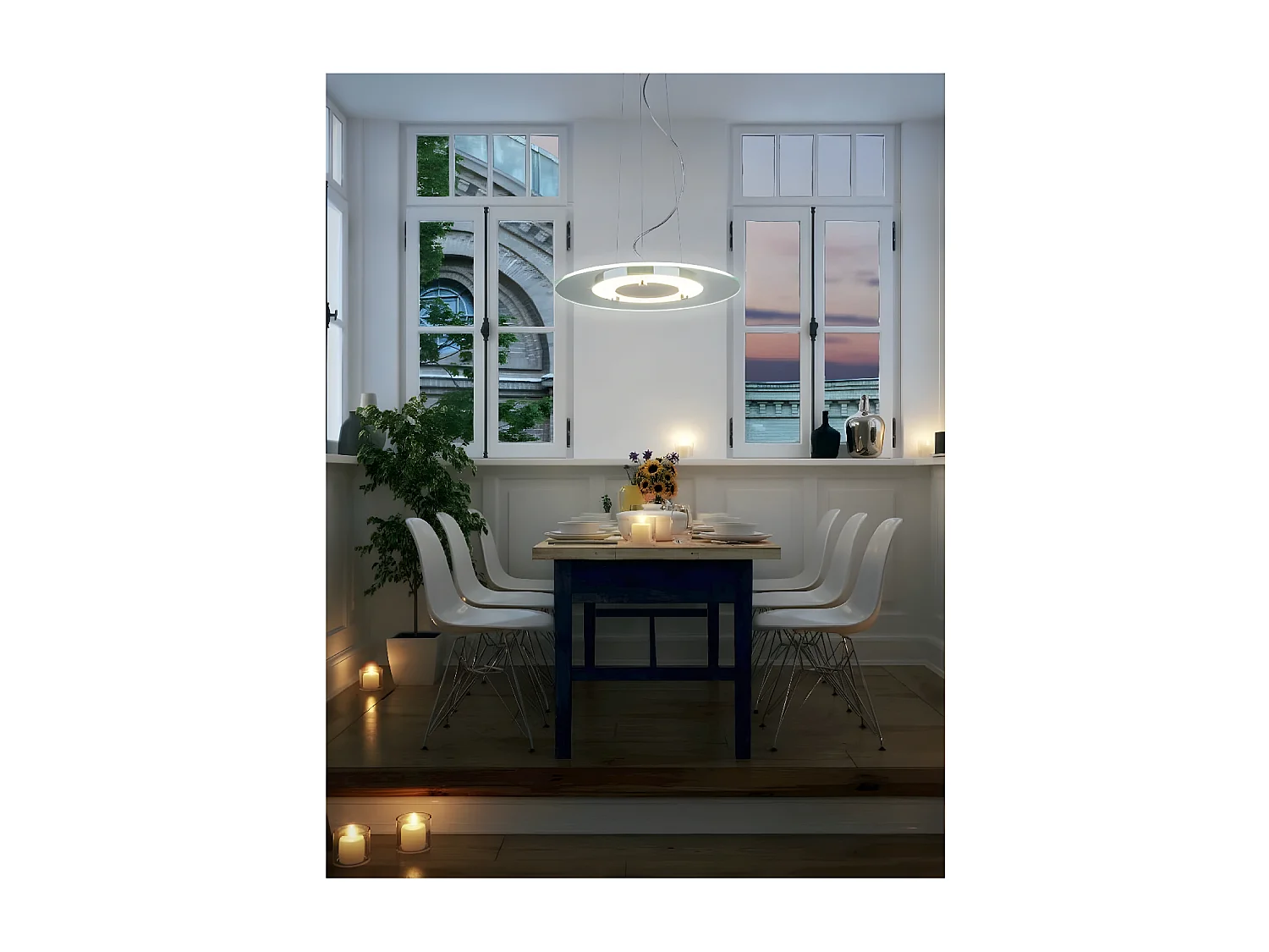 Suspension Minnesota, Blanc, 45x45x125 cm, EPIKASA