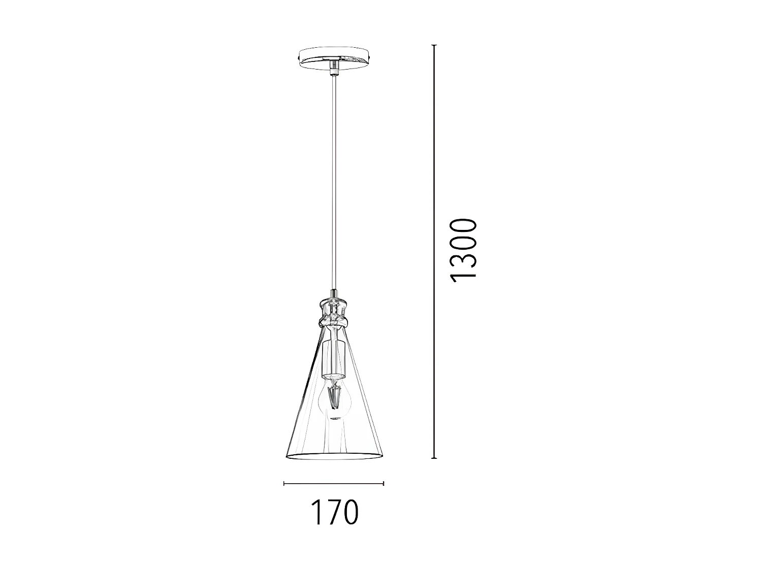 Hanglamp Universe - Grijs - 17x17x130 cm - EPIKASA