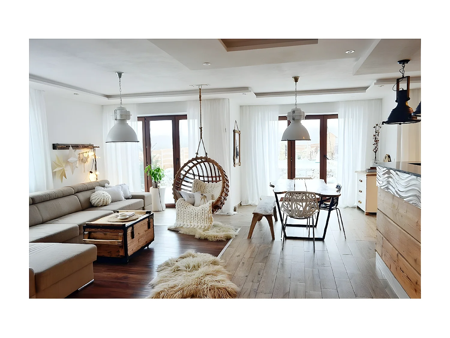 Candeeiro Suspenso Victor, Preto, 35x35x158 cm, EPIKASA