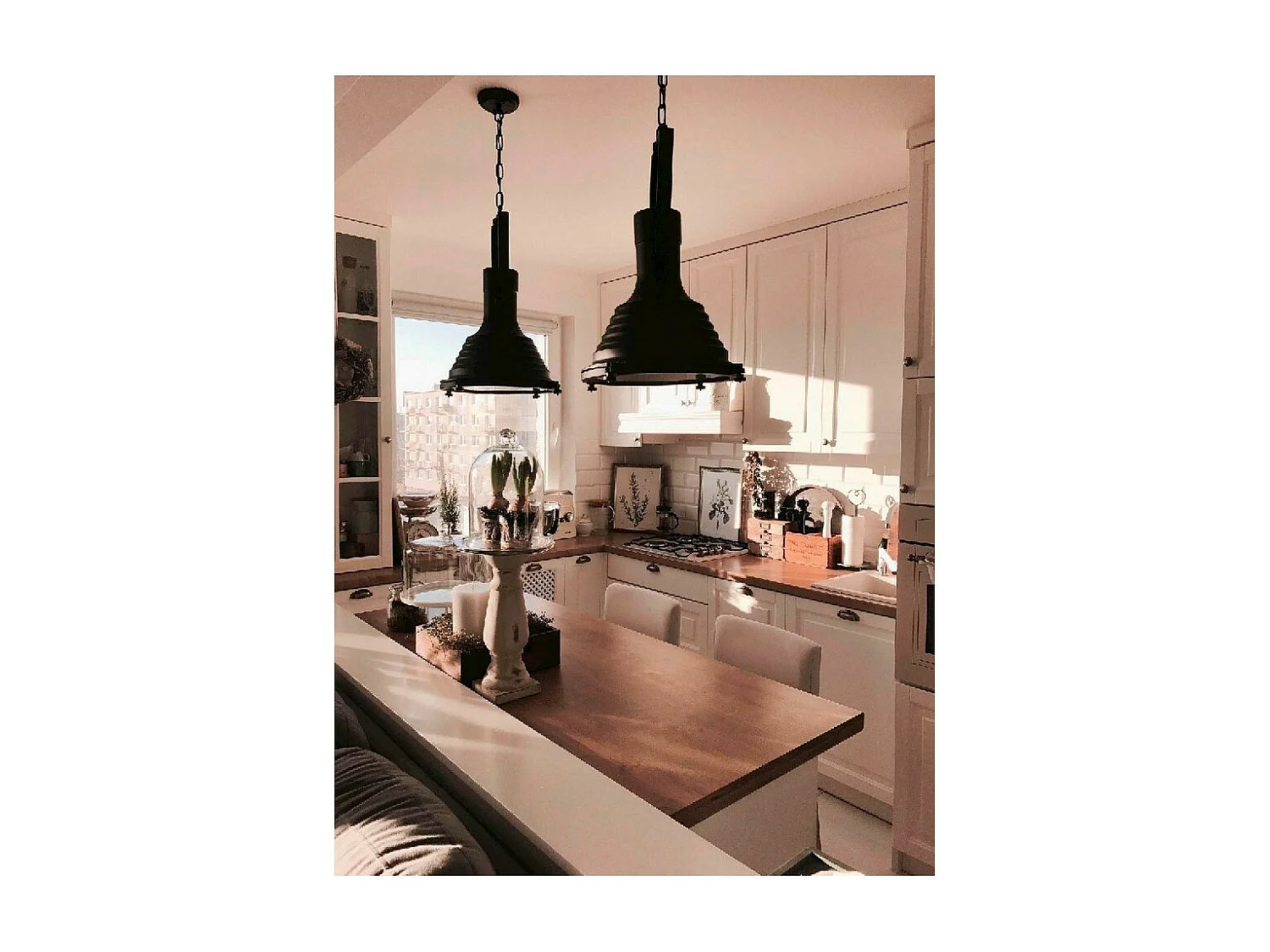 Candeeiro Suspenso Victor, Preto, 35x35x158 cm, EPIKASA