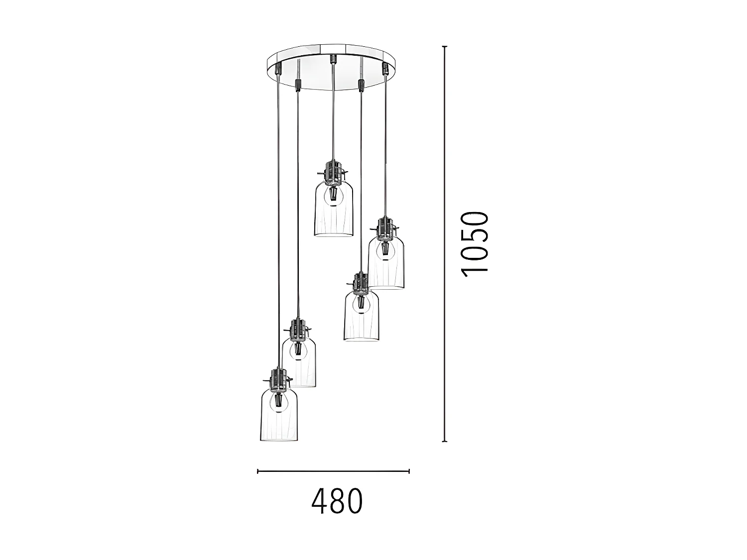 Suspension Alessandro, Blanc, 48x48x105 cm, EPIKASA