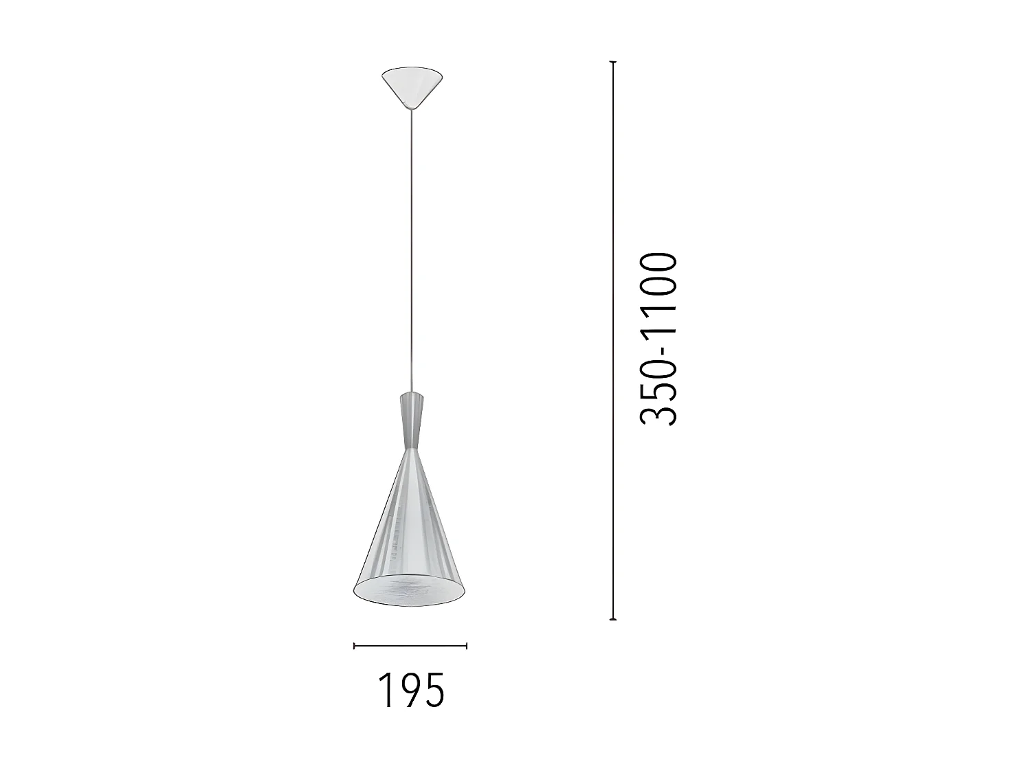 Candeeiro Suspenso Vicky, Cinzento, 19,5x19,5x110 cm, EPIKASA