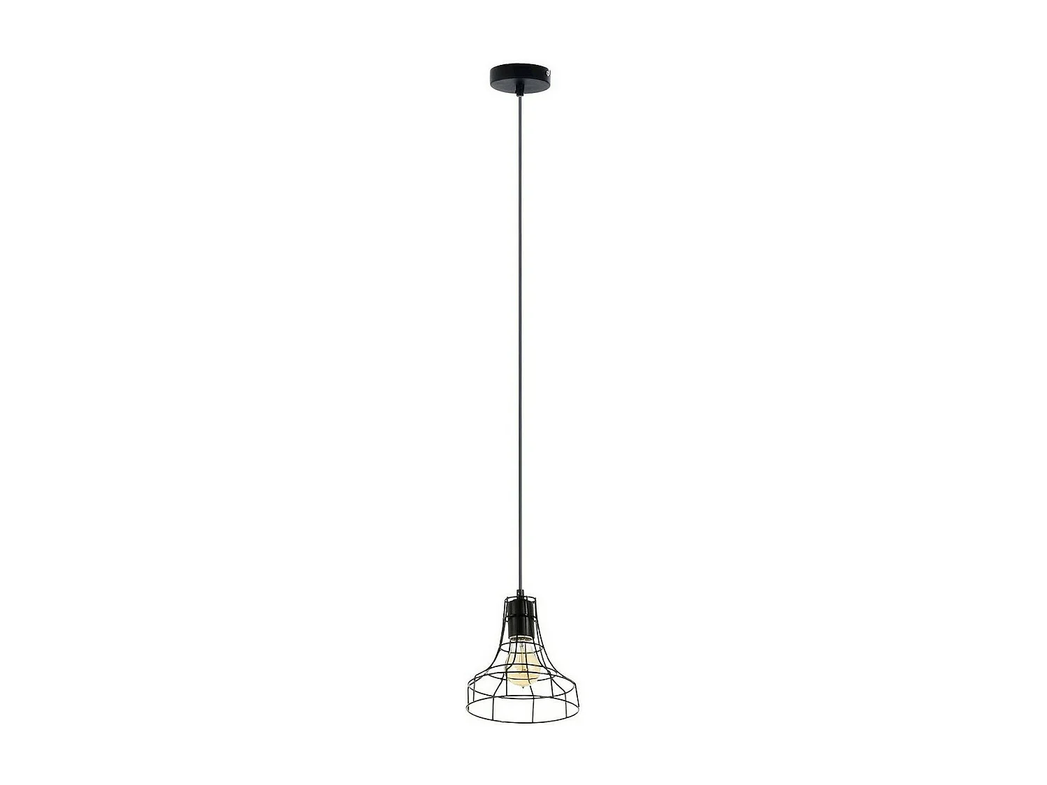 Candeeiro Suspenso Outline, Preto, 18,5x18,5x116 cm, EPIKASA