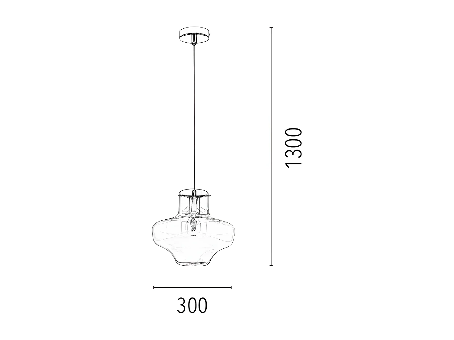 Suspension Universe, Argent, 30x30x130 cm, EPIKASA