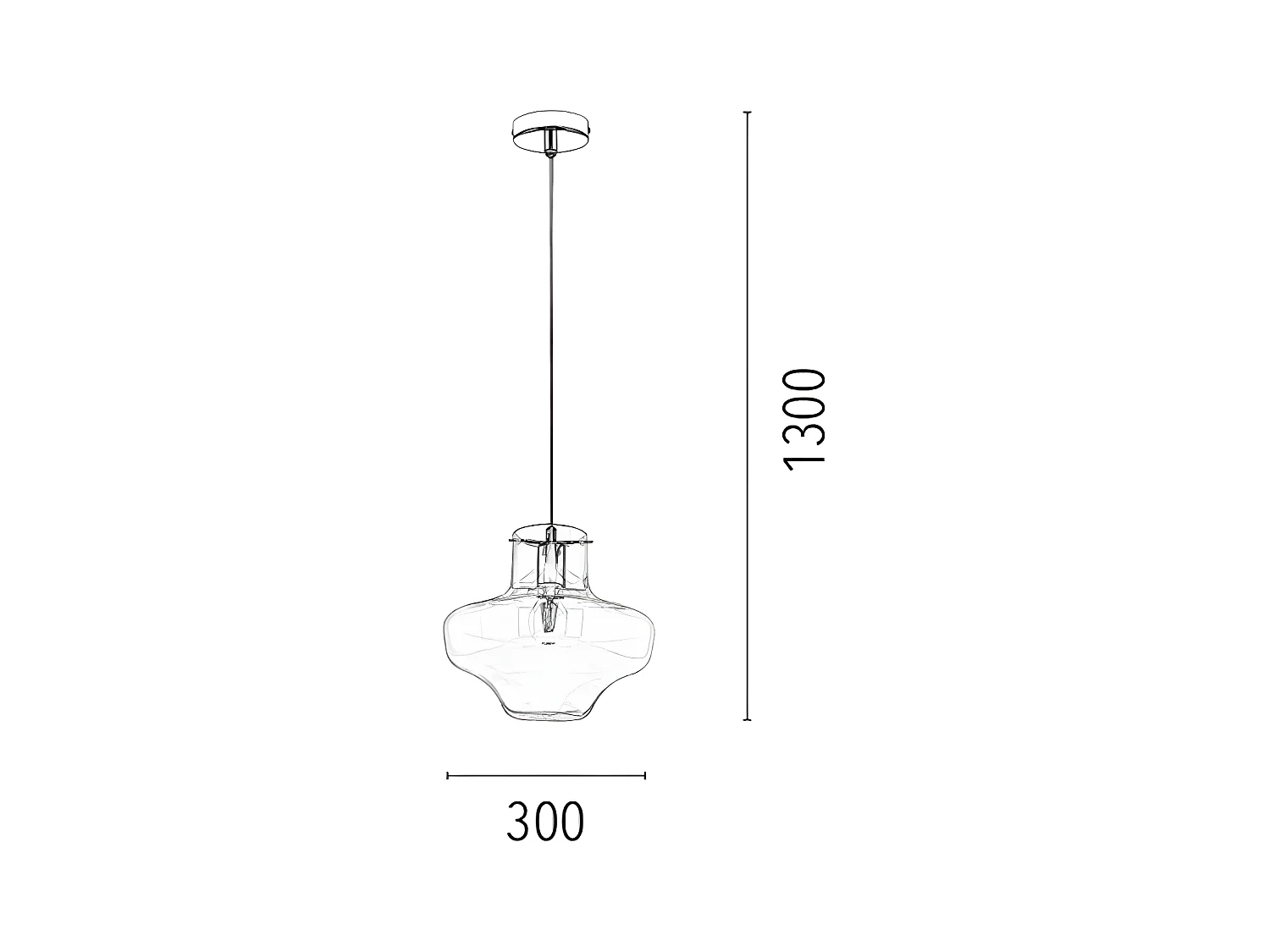 Hanglamp Universe - Zilver - 30x30x130 cm - EPIKASA