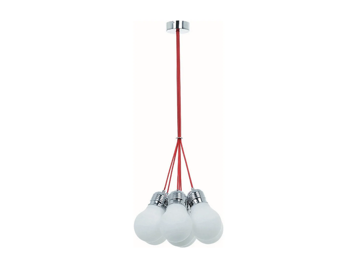 Lampa Wisząca Żarówka, Srebrny, 45x45x110 cm, EPIKASA