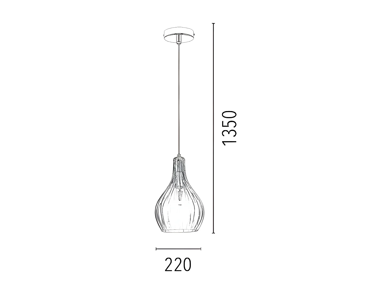 Lampa Wisząca Wszechświat, Srebrny, 22x22x135 cm, EPIKASA