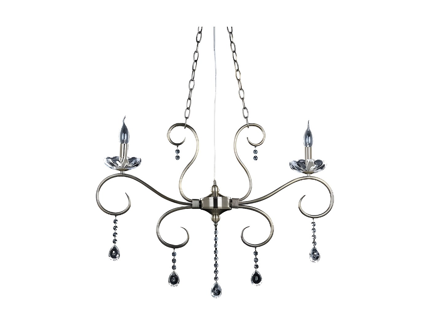 Plafonnier Suspendu 3 Branches Hofstein – Moderne Métal – Anthracite/Marron/Blanc – Lampe Séjour/Couloir
