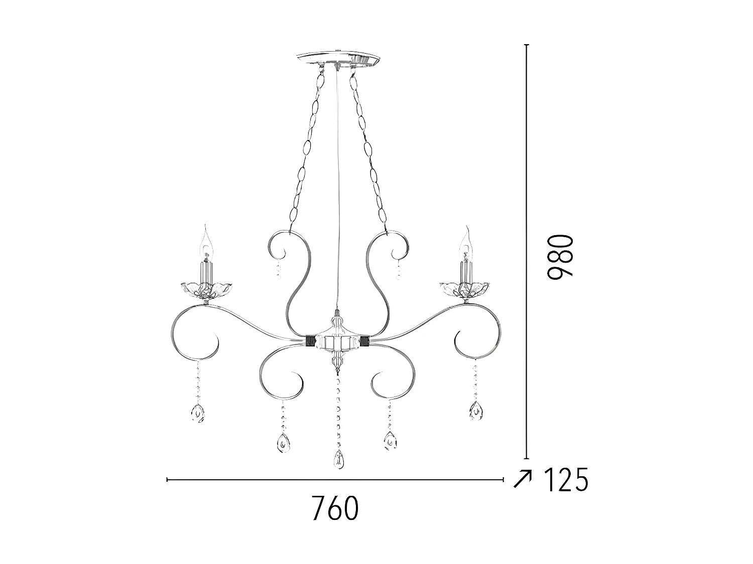 Suspension Maestra, Laiton, 76x12,5x98 cm, EPIKASA