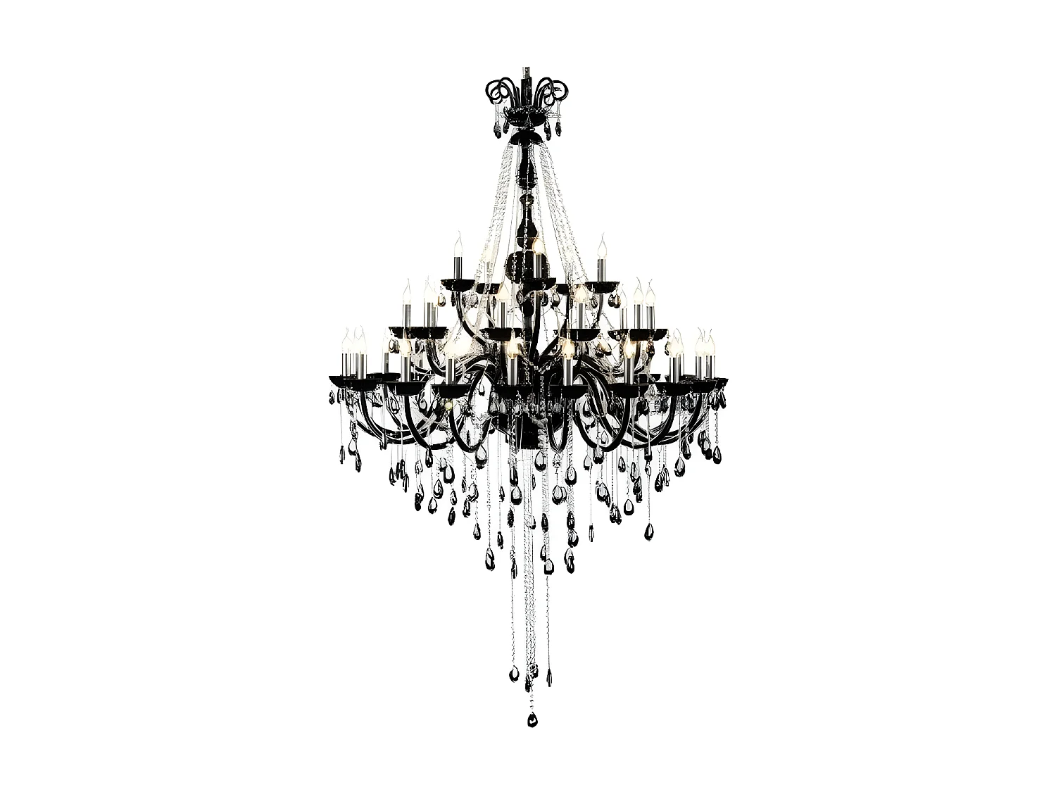 Hanglamp Queen - Zwart - 135x135x350 cm - EPIKASA