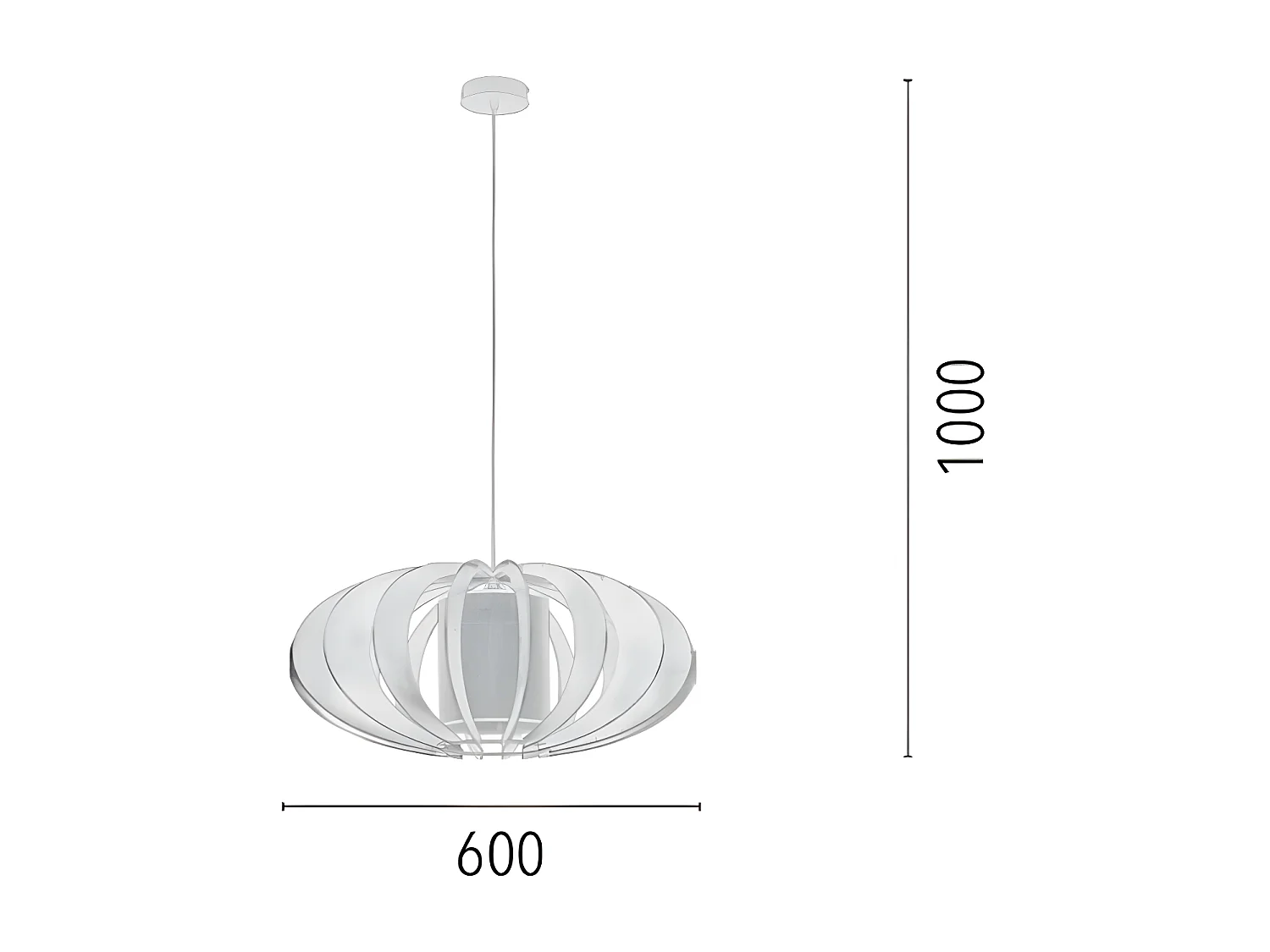 Candeeiro Suspenso Keiko, Wengué, 60x60x100 cm, EPIKASA