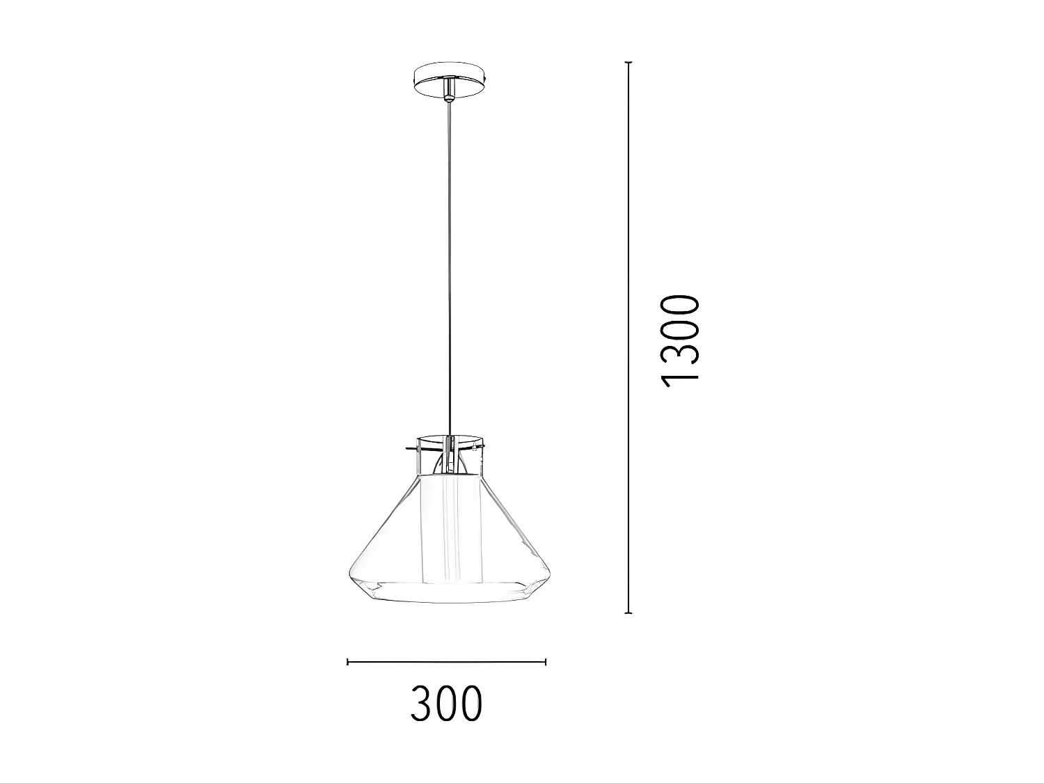 Suspension Universe, Argent, 30x30x130 cm, EPIKASA