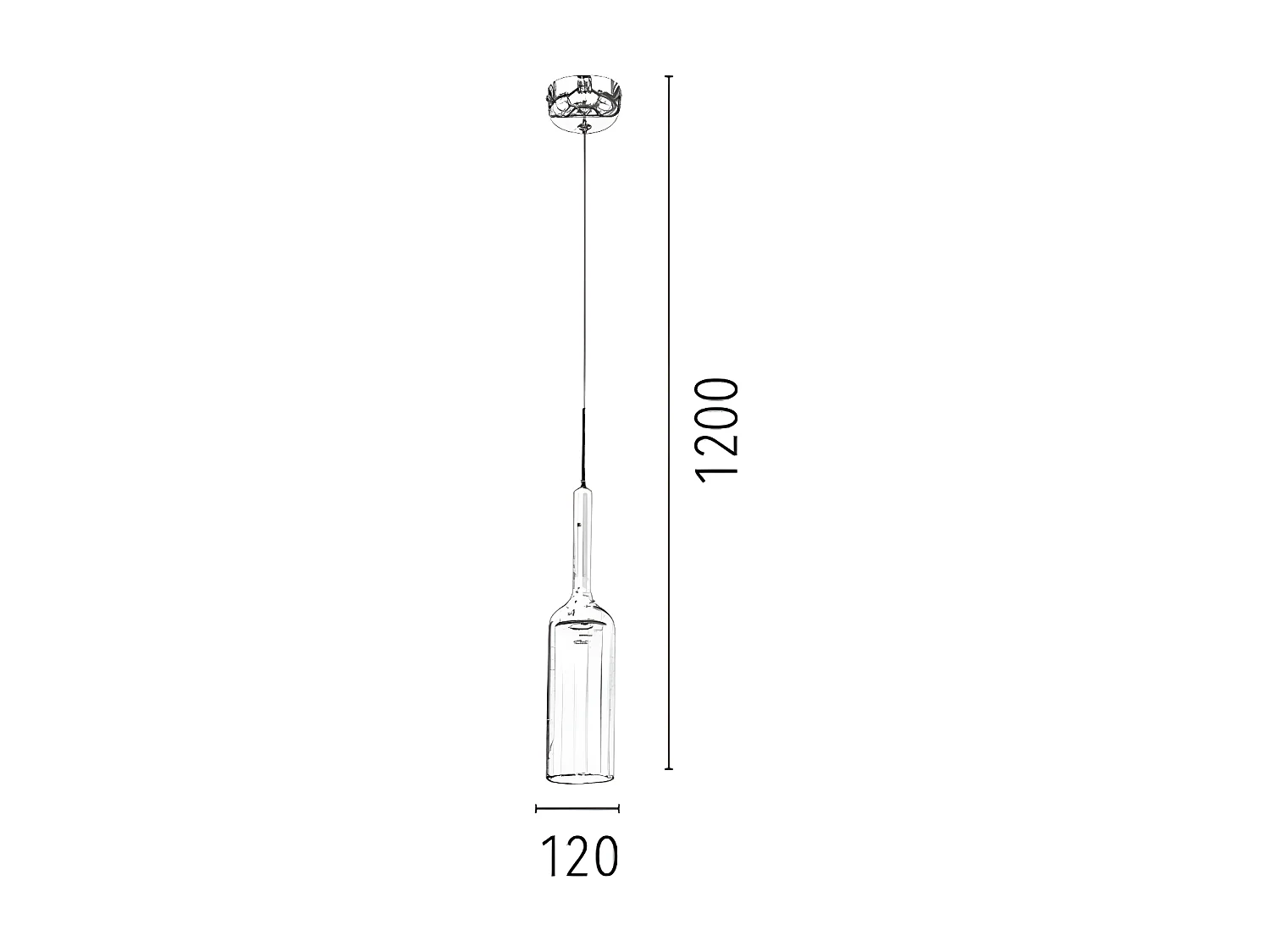 Lampa Wisząca Bottle, Czerwony, 8x8x140 cm, EPIKASA