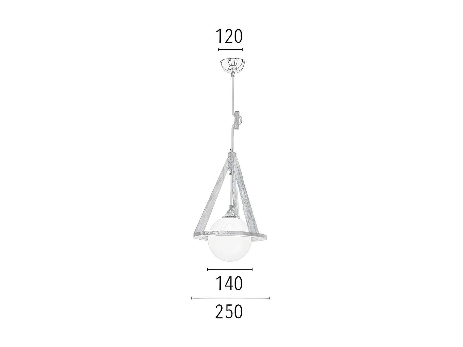 Suspension Konan, Multicouleur, 25x25x100 cm, EPIKASA