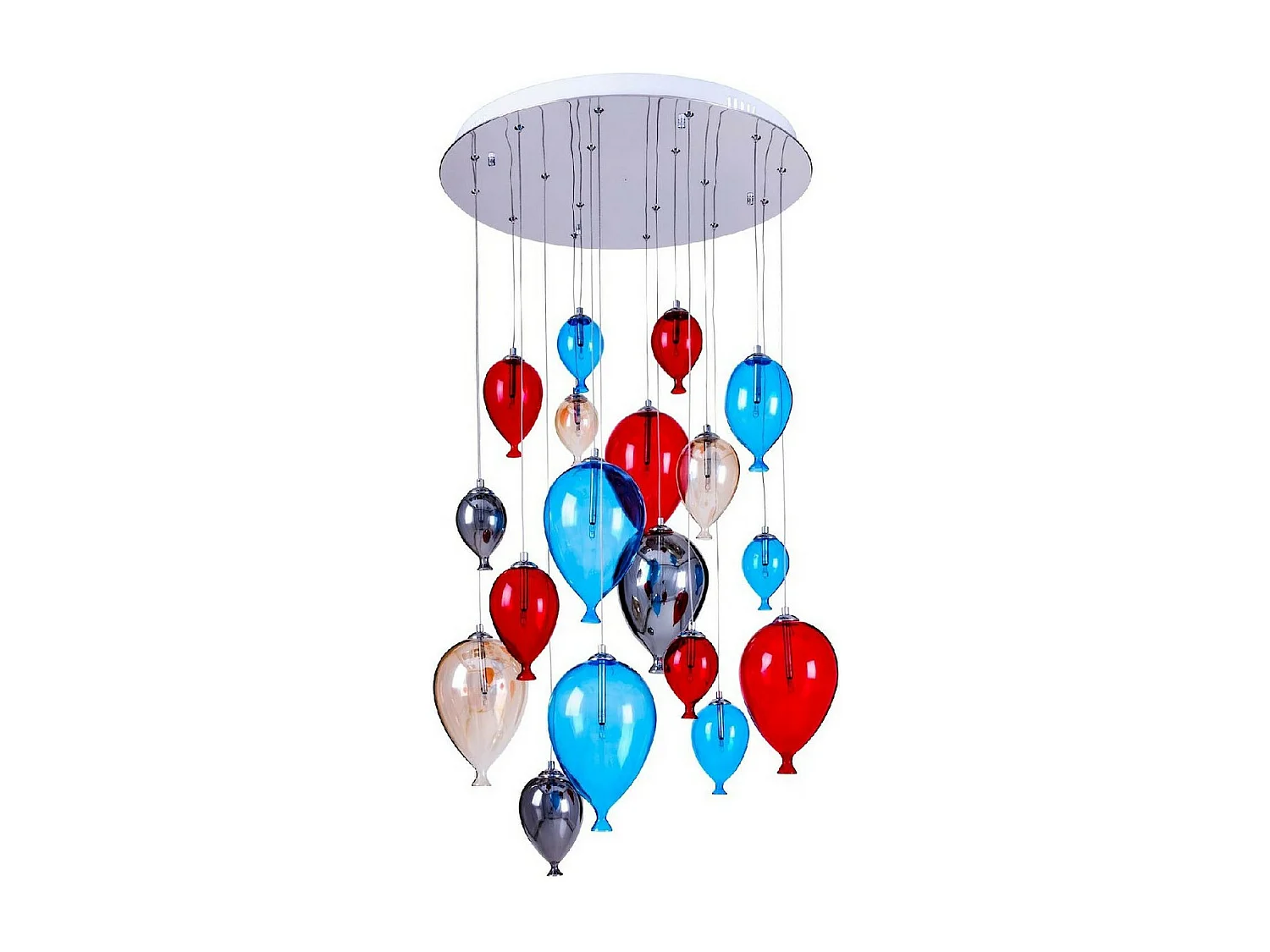 Lámpara de Suspensión Balloon, Multicolor, 60x60x160 cm, EPIKASA