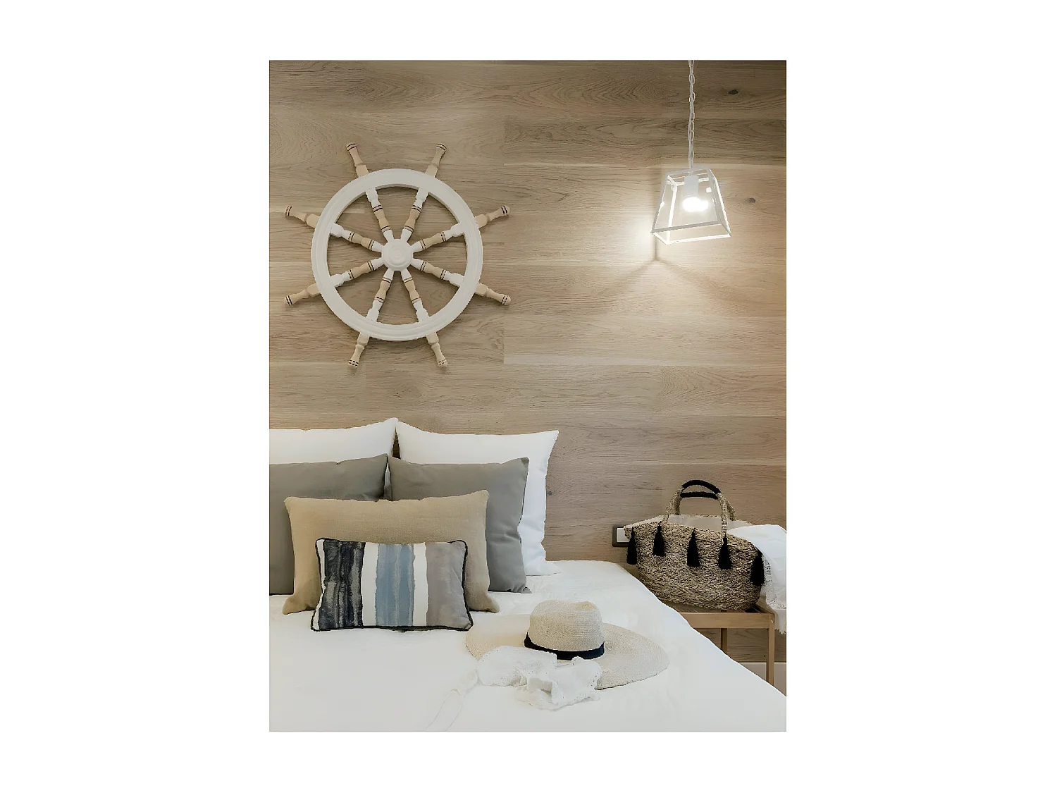 Candeeiro Suspenso Amata, Branco, 27,5x27,5x110 cm, EPIKASA