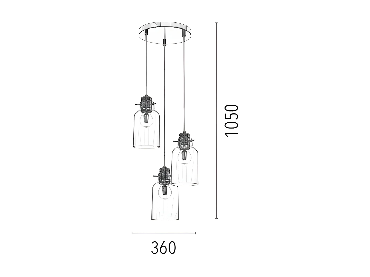 Suspension Alessandro, Blanc, 36x36x105 cm, EPIKASA