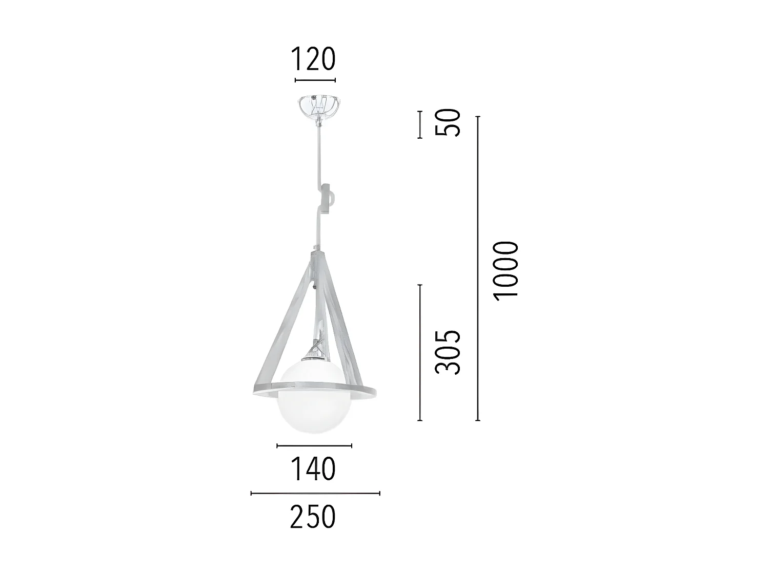 Suspension Konan, Multicouleur, 25x25x100 cm, EPIKASA