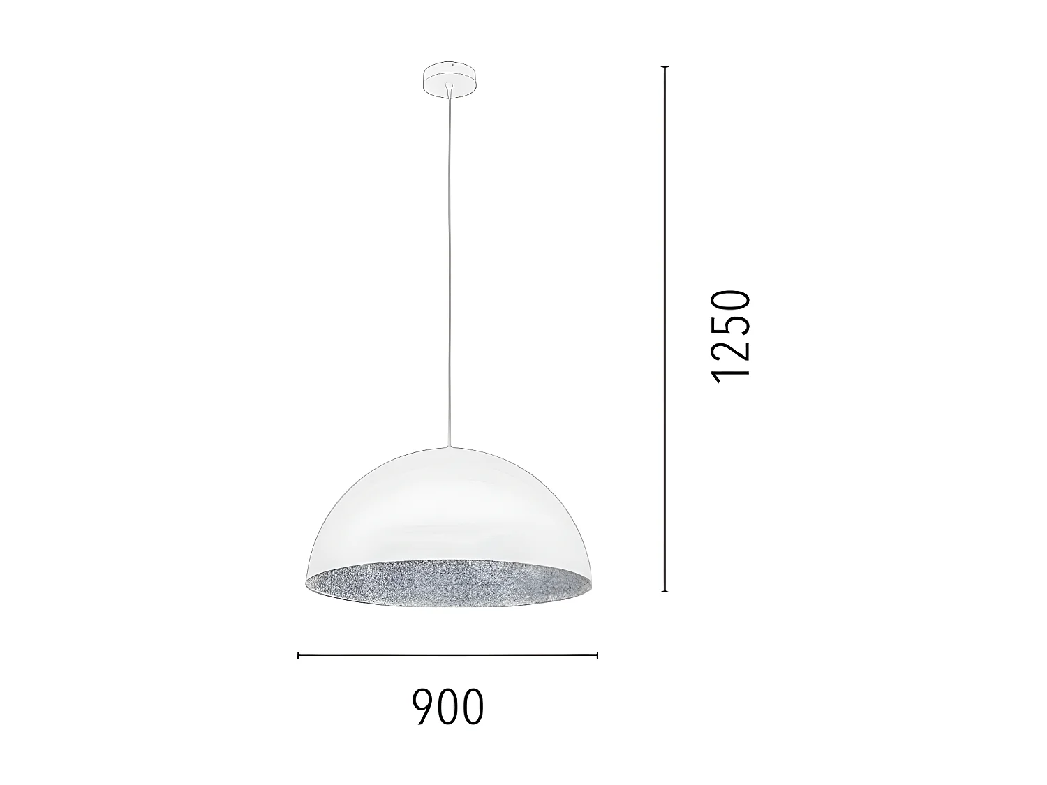 Candeeiro Suspenso Tuba, Preto, 90x90x125 cm, EPIKASA