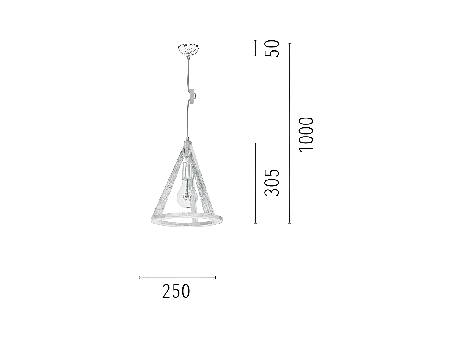 Hanglamp Konan - Veelkleurig - 25x25x100 cm - EPIKASA
