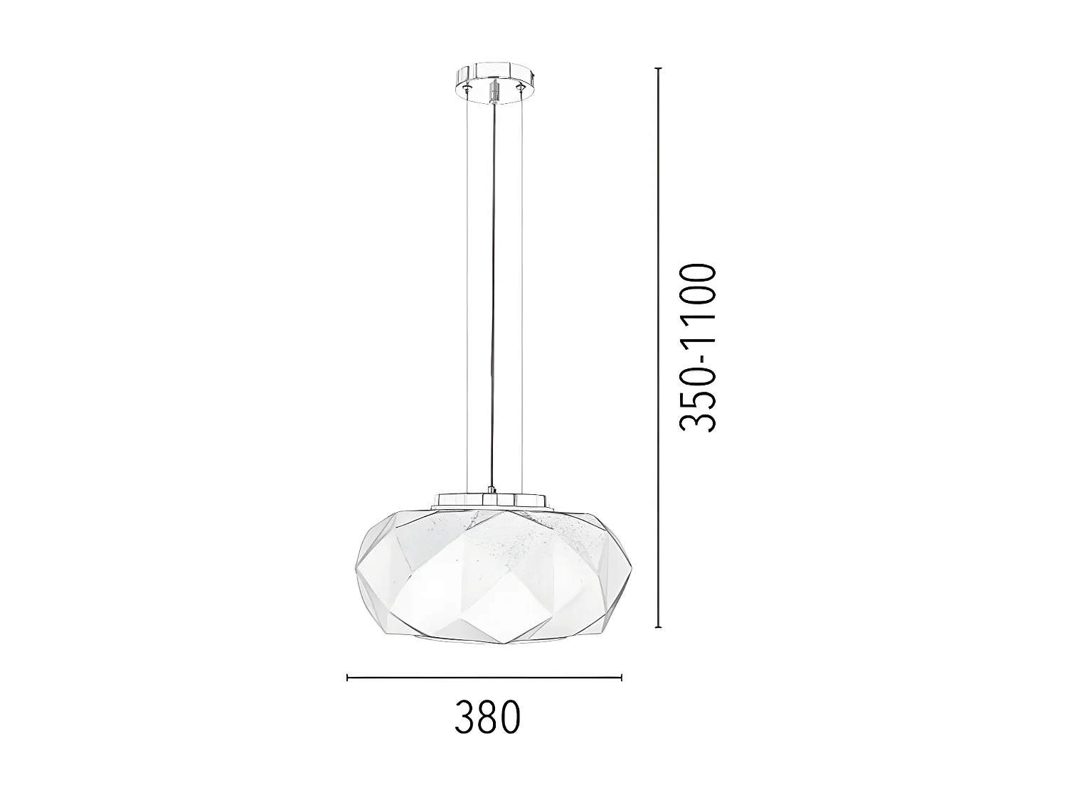 Suspension Terra, Blanc, 38x38x110 cm, EPIKASA