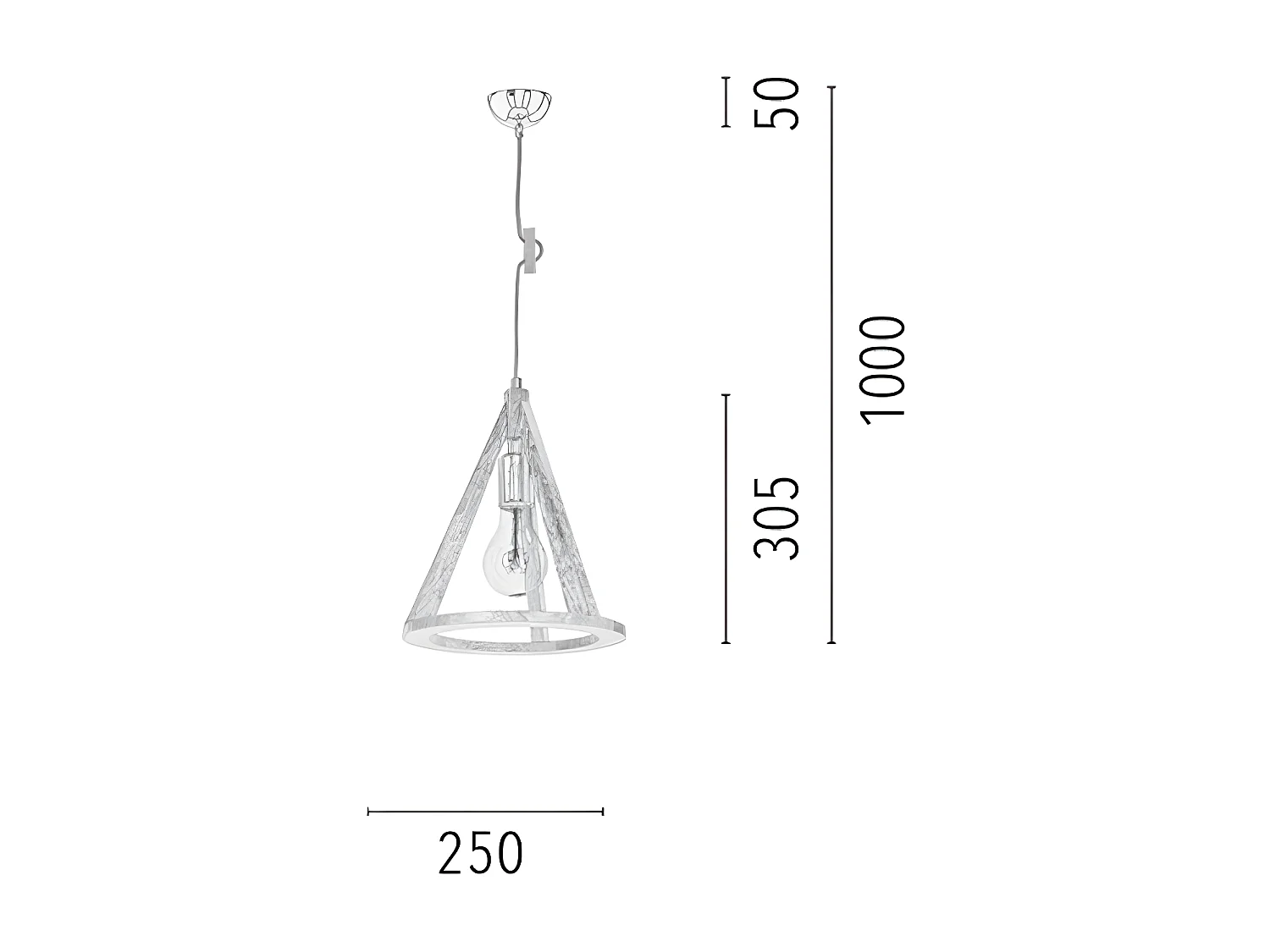 Hanglamp Konan - Bruin - 25x25x100 cm - EPIKASA