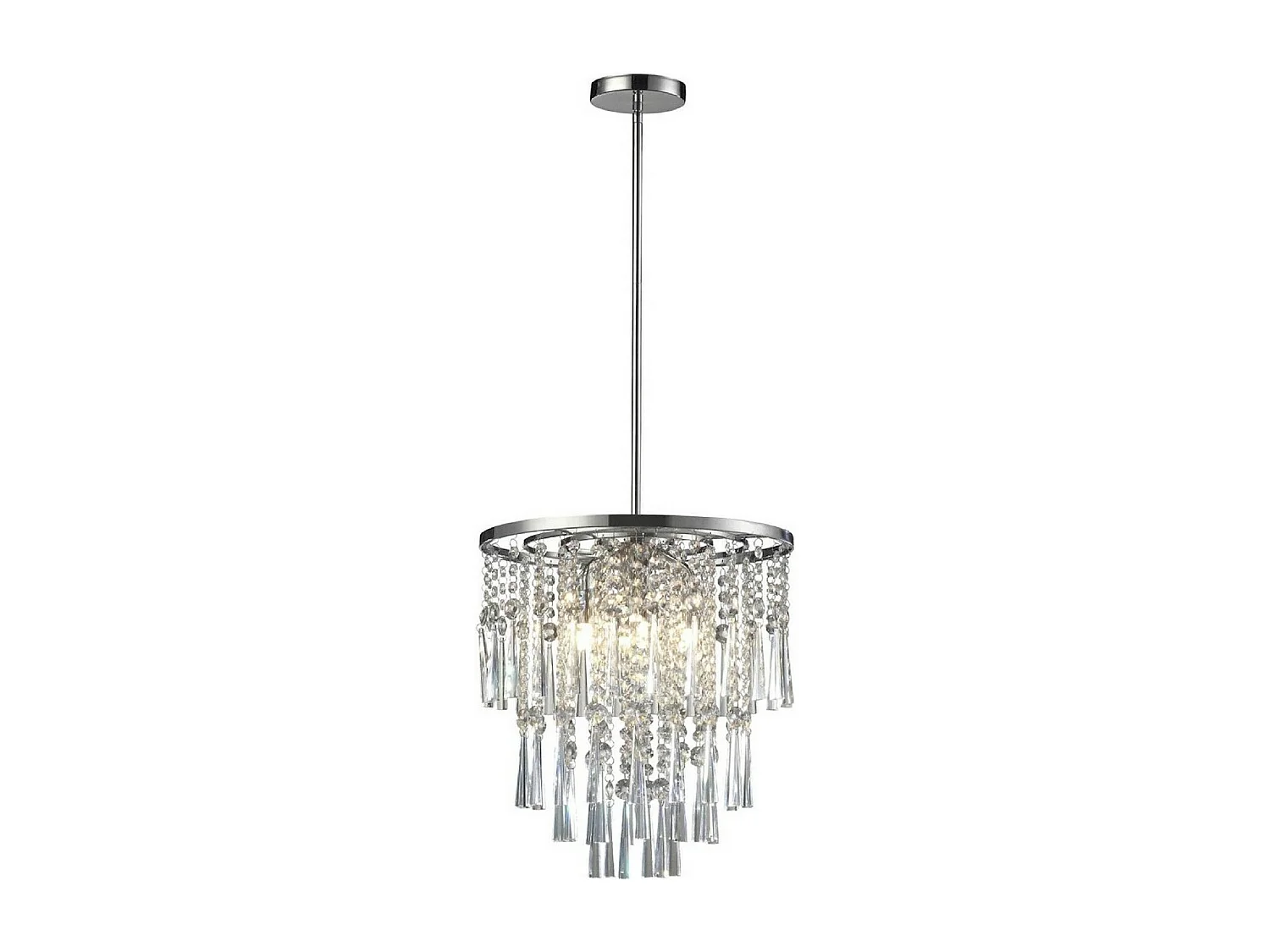Suspension Luxoria, Argent, 38x38x140 cm, EPIKASA