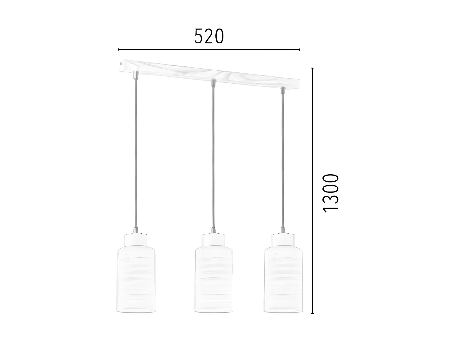 Candeeiro Suspenso Floresta, Castanho, 52x5x130 cm, EPIKASA