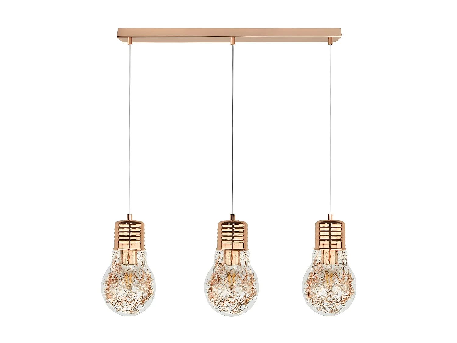 Lampa Wisząca Żarówka, Miedź, 60x20x120 cm, EPIKASA