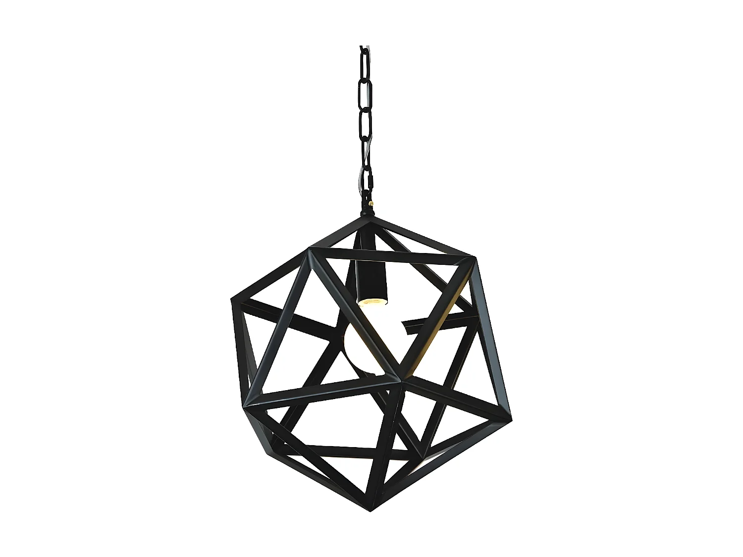 Lampada a Sospensione Cage, Nero, 30x30x100 cm, EPIKASA