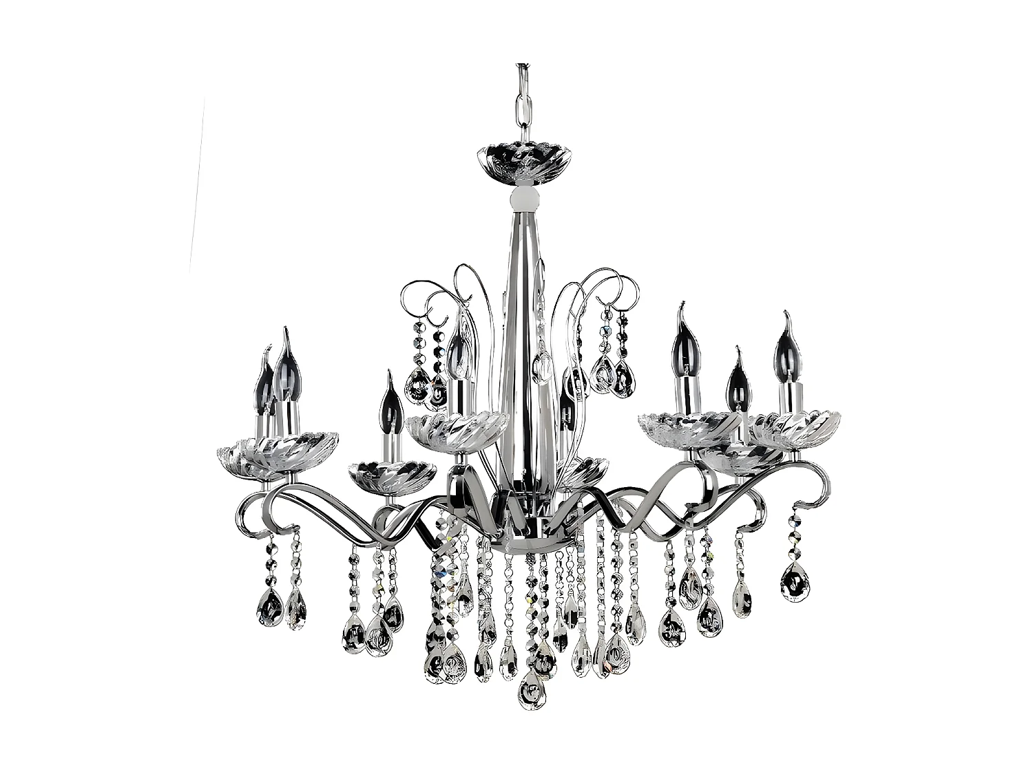 Suspension Alessa, Argent, 81x81x128 cm, EPIKASA