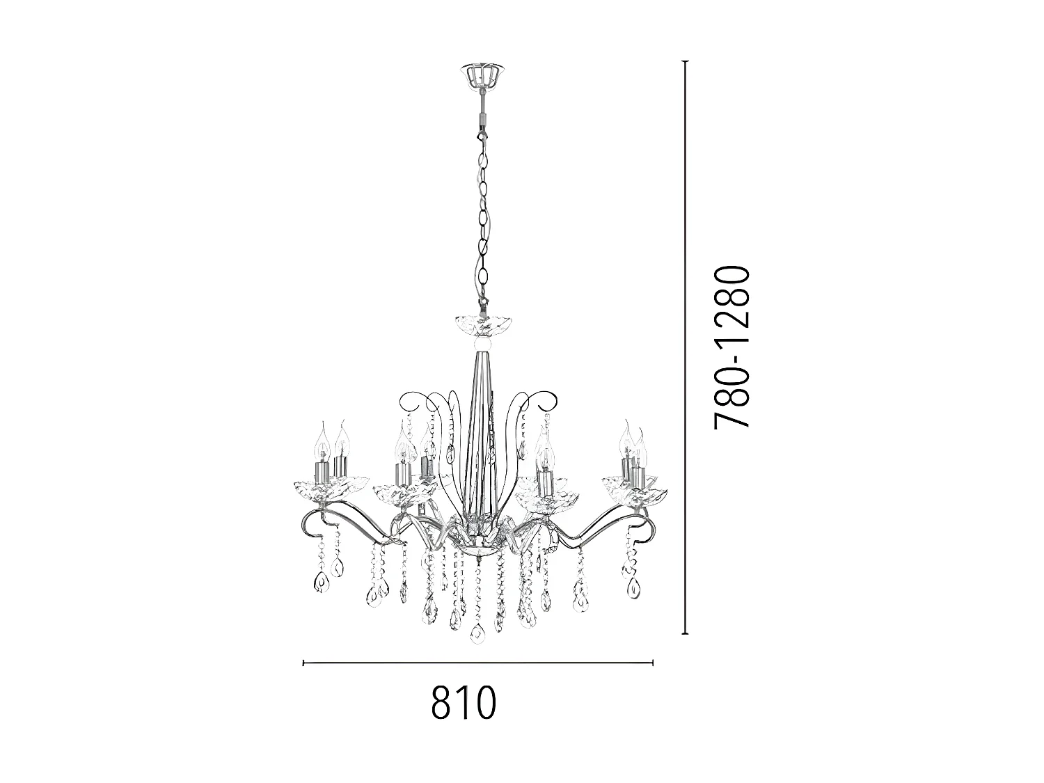 Suspension Alessa, Argent, 81x81x128 cm, EPIKASA