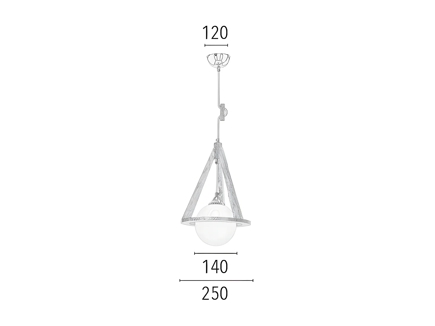 Hanglamp Konan - Veelkleurig - 25x25x100 cm - EPIKASA