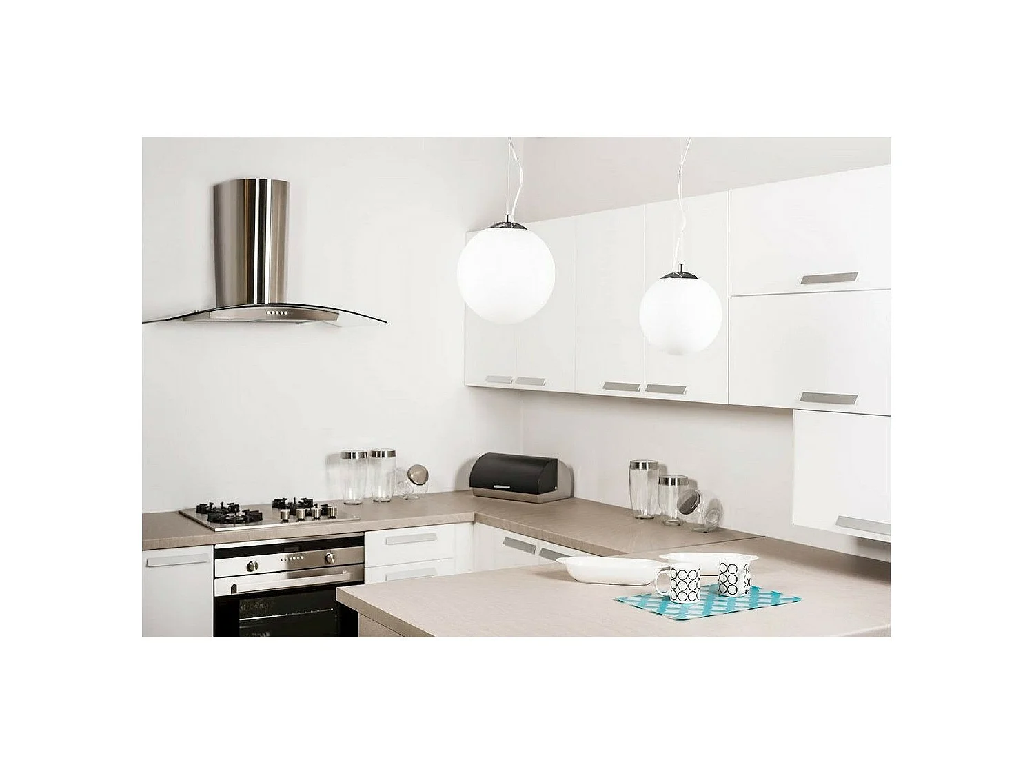 Candeeiro Suspenso Emil, Prata, 25x25x155 cm, EPIKASA