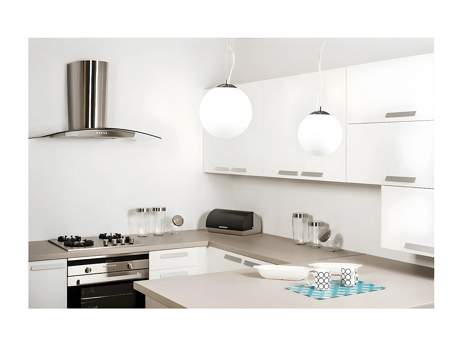 Candeeiro Suspenso Emil, Prata, 25x25x155 cm, EPIKASA