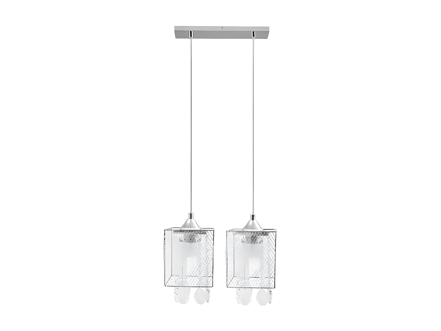 Candeeiro Suspenso Gracja, Prata, 33x13x130 cm, EPIKASA