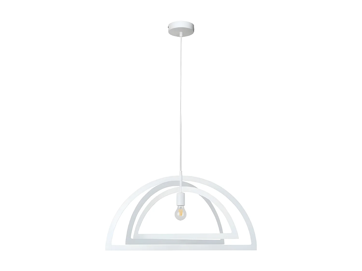 Lampada a Sospensione Justyna, Bianco, 75x75x110 cm, EPIKASA