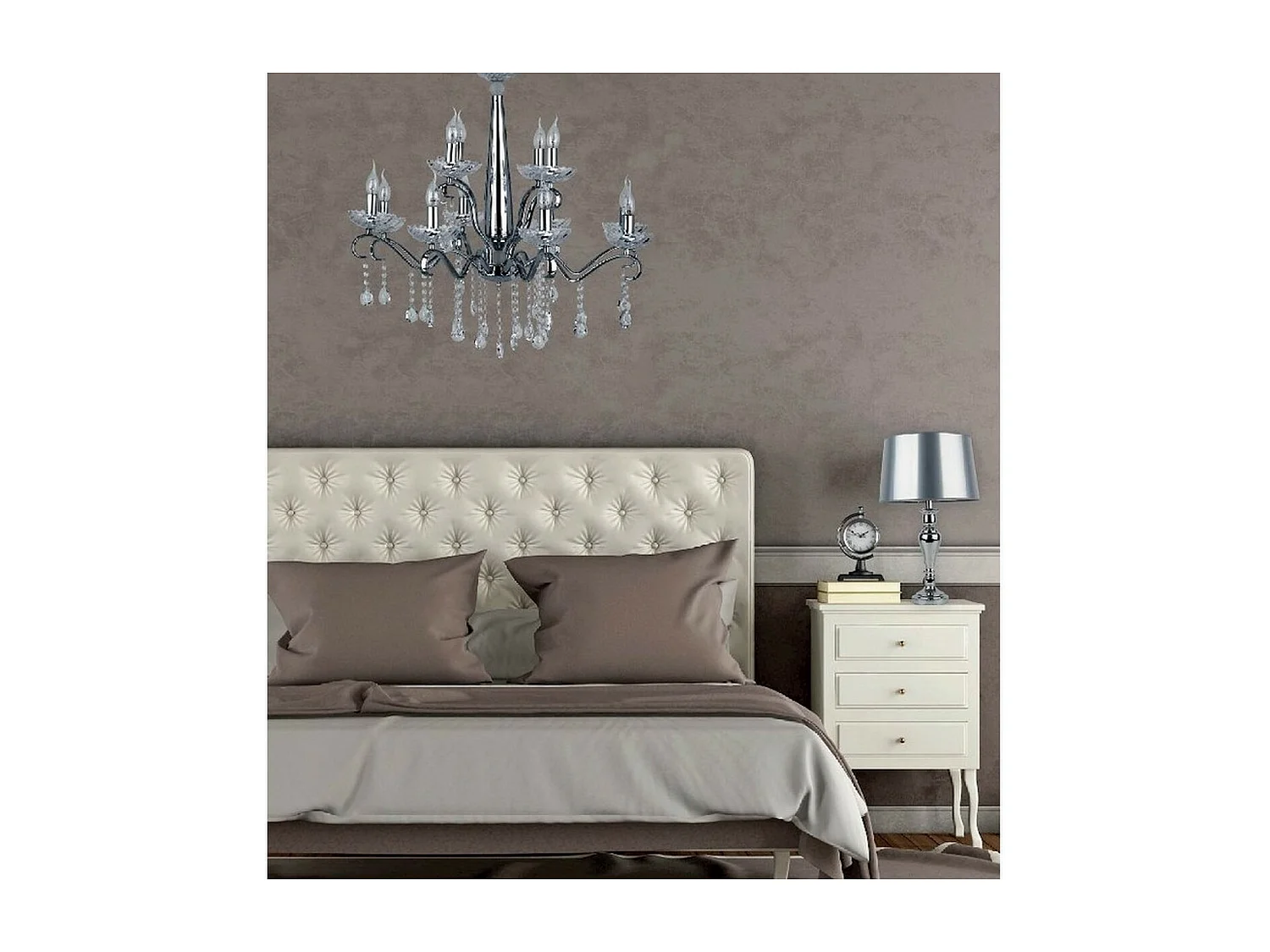 Suspension Alessa, Argent, 83x83x140 cm, EPIKASA