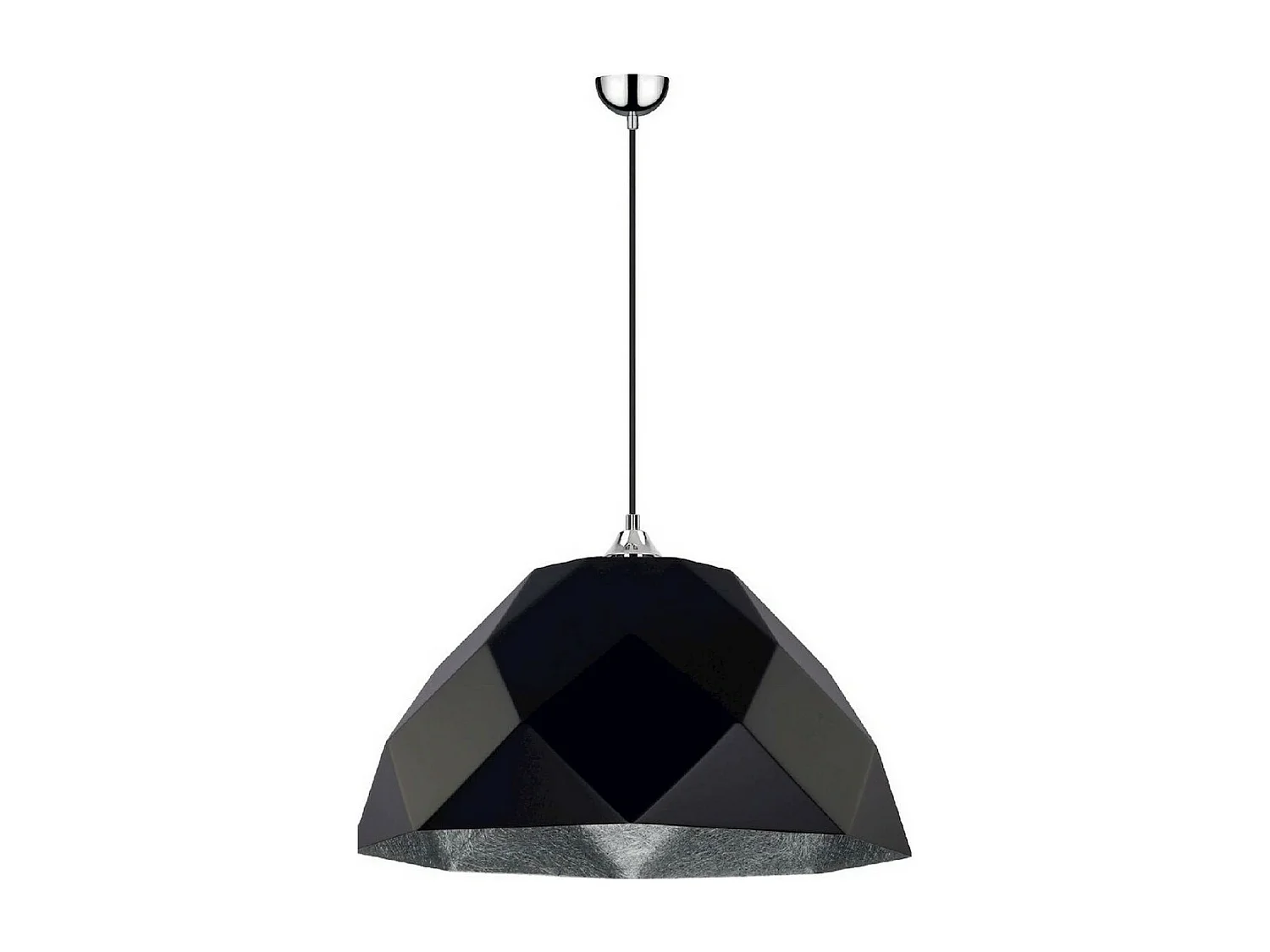 Lámpara de Suspensión Rich, Cromo, Negro, Plata, 35x35x95 cm, EPIKASA