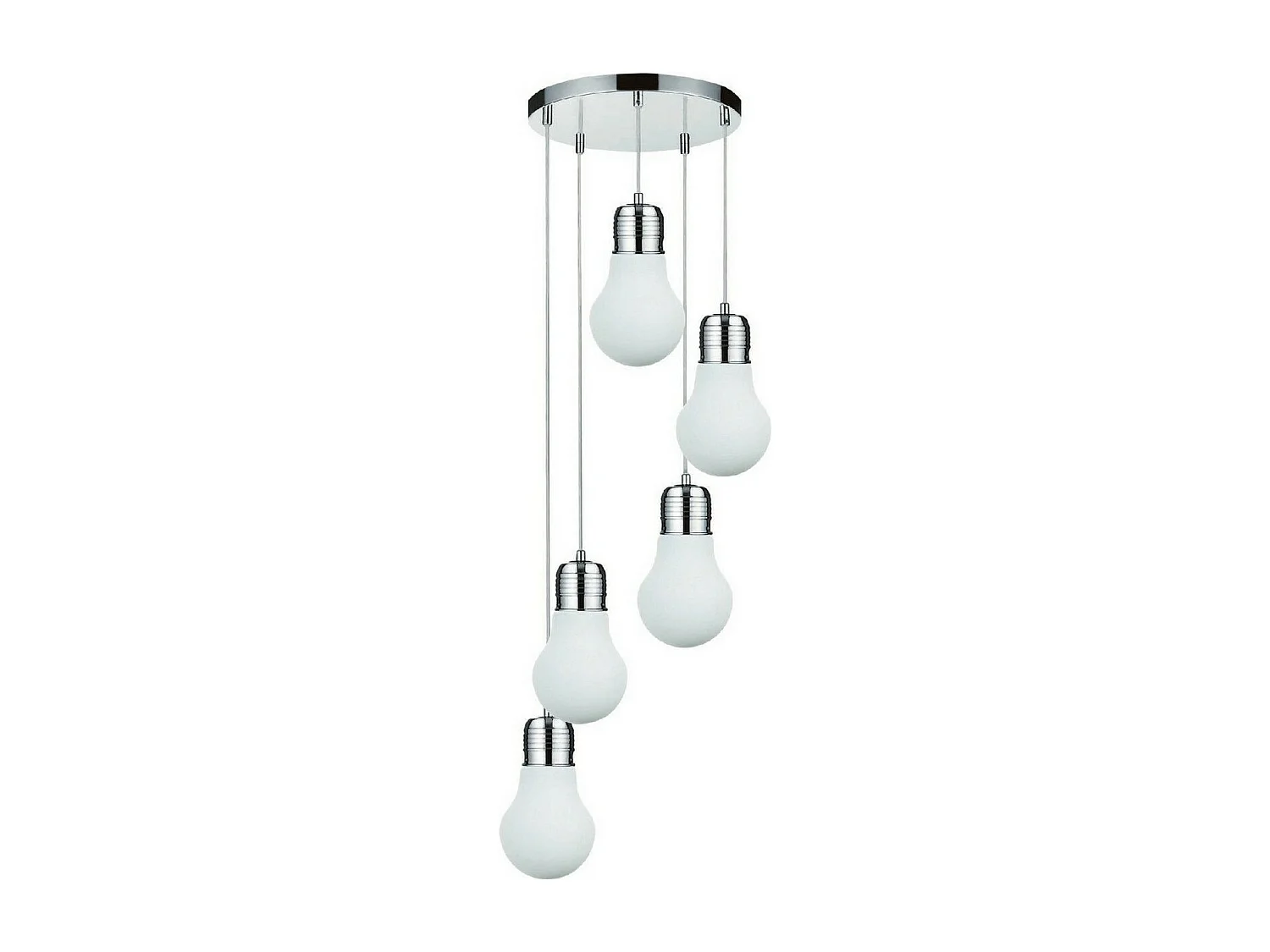 Lampada a Sospensione Bulb, Argento, 35x35x145 cm, EPIKASA