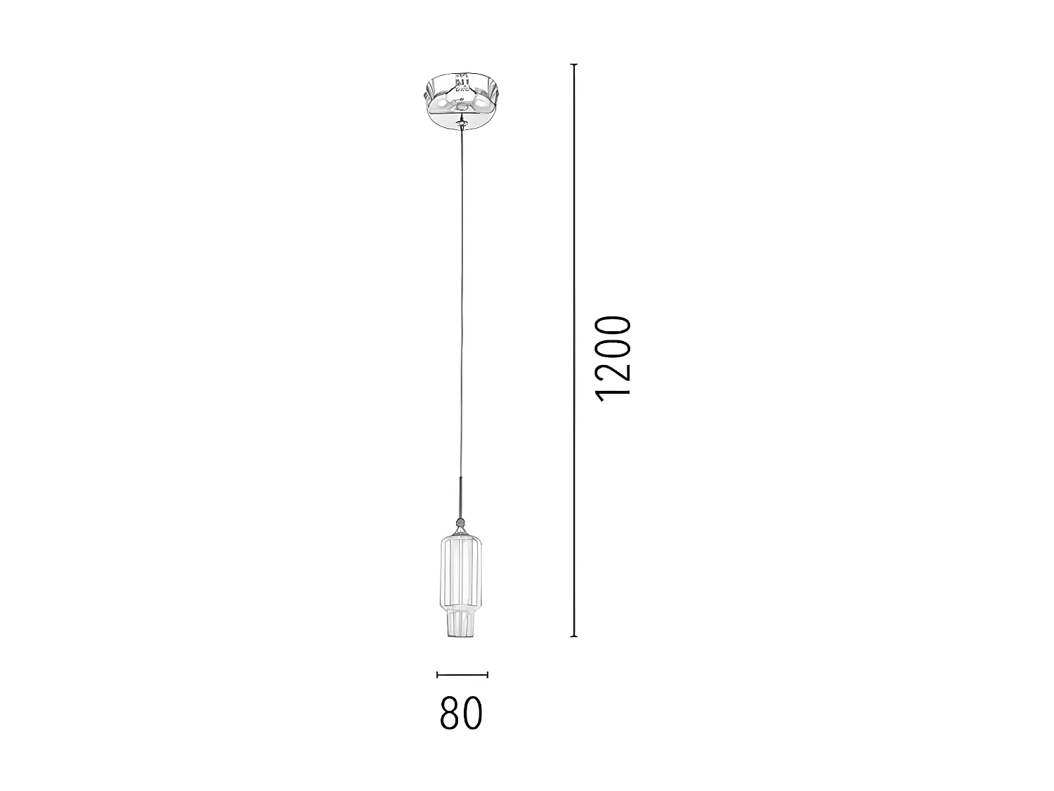 Hanglamp Inca - Zilver - 8x8x140 cm - EPIKASA